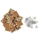 Brass Square Studs with Base Pins (Pack of 50)