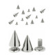 7x13mm Screw Back Metal Cone Studs (Pack of 50)