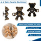 Teddy Bear Design Jeans Button set