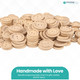 Natural Engraved Wooden Buttons – 15mm / 20mm / 25mm
