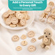 Natural Engraved Wooden Buttons – 15mm / 20mm / 25mm