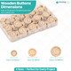 Natural Engraved Wooden Buttons – 15mm / 20mm / 25mm