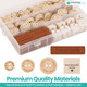 Handmade Craft Wooden Buttons & PU Label Pack - 350Pcs