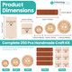 Handmade Craft Wooden Buttons & PU Label Pack - 350Pcs