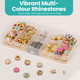 Rhinestone & Crystal Gem Buttons Kit with Silver Dome Studs & Die Set