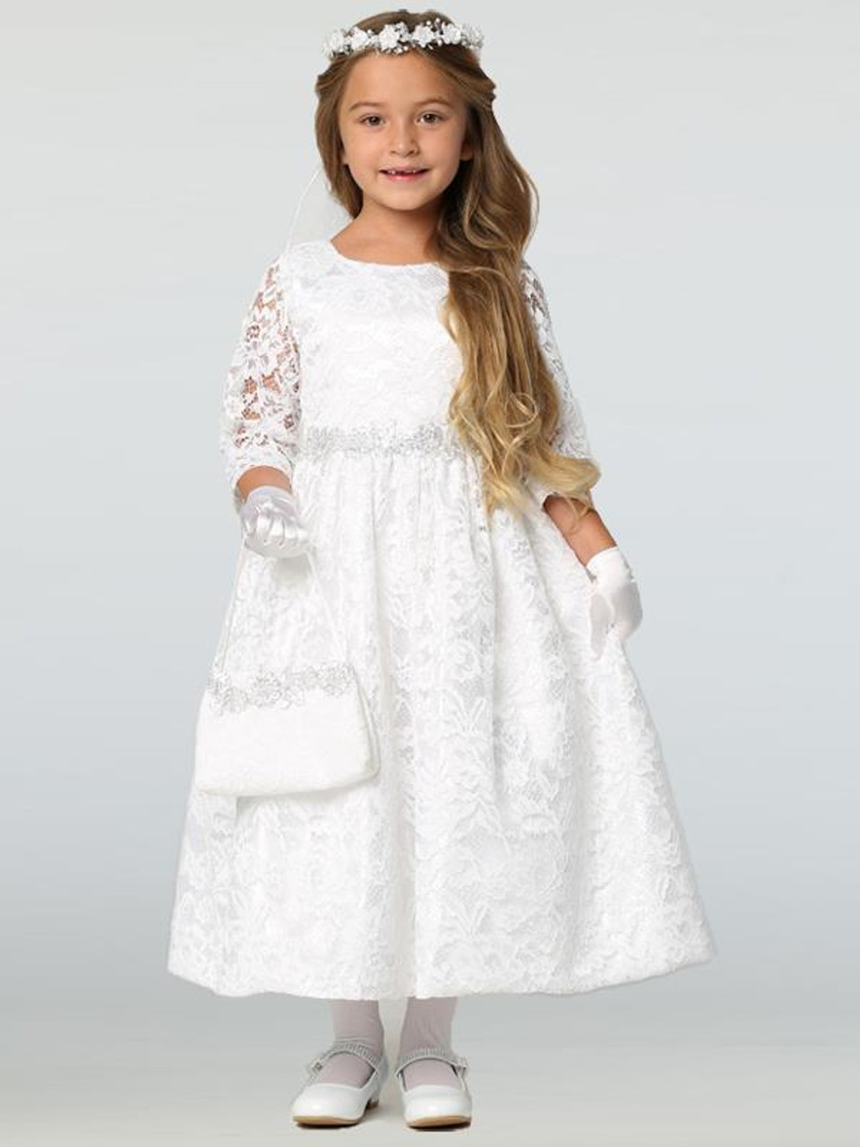 lace first communion dress