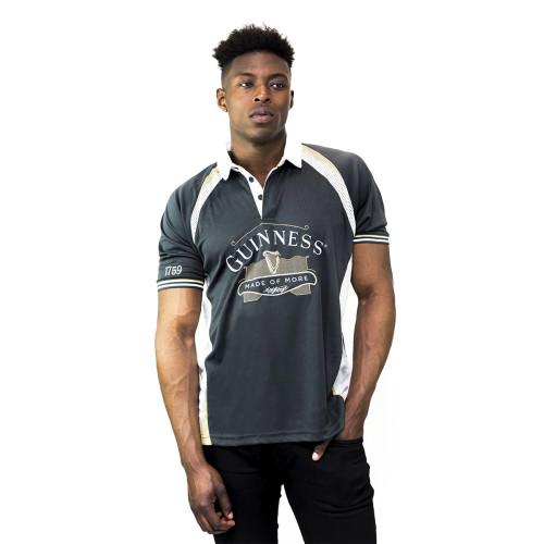 Guinness Rugby Shirt, Black Made of More