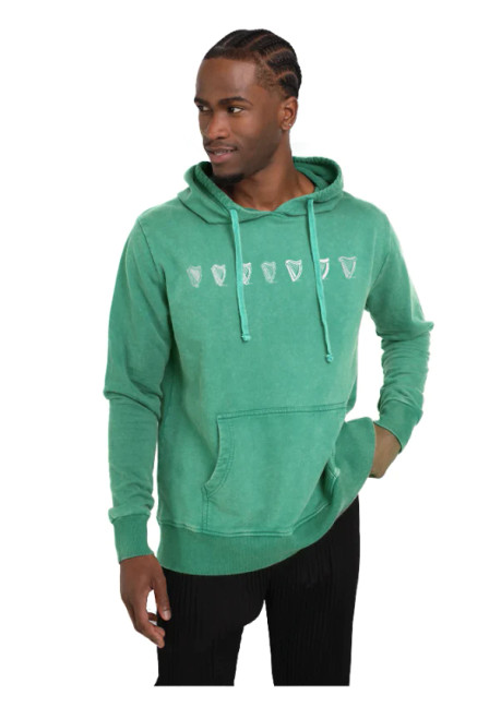 Guinness Unisex Hoodie, Green Evolution Harp