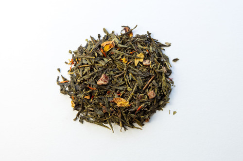 Sweet and tart Green Tea with cranberries with botanicals.
Green Tea, Flavored/Scented