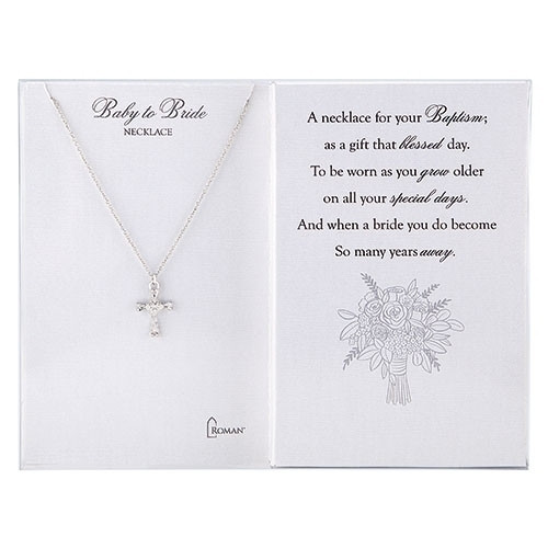 Baby to Bride Baptism Cross Necklace