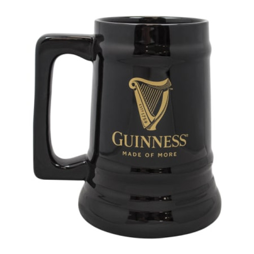 Black Ceramic Guinness Harp Beer Tankard 