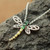 Fado Small Sterling Silver Green Emerald Dragon Fly Pendant