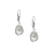 Celtic Cradle Drop Earrings in Sterling Silver and 10K Gold