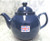 Large 8 cup Cobalt Betty teapot handmade in England with terracotta clay and cobalt blue glaze