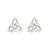 Tiny Silver Trinity Knot Earrings