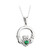 Solvar Sterling Silver Green Heart Cubic Zirconia Pendant on 18 inch chain
