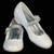 XMIA   1" heel shoes with rhinestone strap