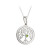 Solvar Sterling Silver Tree of Life Pendant with Green Stone
