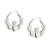 Claddagh Small Creole Earrings Sterling Silver Hoops