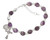 Rosary Bracelet, Amethyst stones and crystals