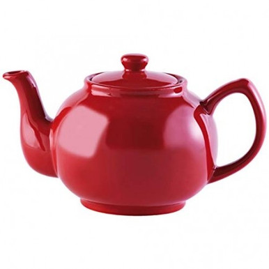 2/3 cup ceramic tea pot, red