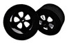 ESR 3/32 x 1 3/16 x .500 wide Rear Blades 20" - Black - ESR-2001B