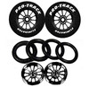 Pro-Track 1 3/16 x 3/32 x .435 wide Rears & Fronts Style E Black N405E-BL-SET