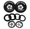 Pro-Track 1 1/16 x 3/32 x .500 wide Rears & Fronts - Style J - Black -PTC-N407J-BL-SET