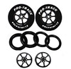 Pro-Track 1 1/16 x 3/32 x .500 wide Rears & Fronts - Style L - Black -PTC-N407L-BL-SET