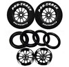 Pro-Track 1 3/16 x 3/32 x .500 wide Rears & Fronts - Style E - Black -PTC-N408E-BL-SET