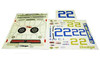 No 22 1/24 Dodge Charger Sticker Sheet JKSB135U1 JK735004ST