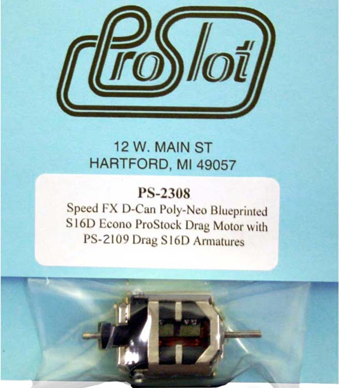 Proslot Blueprinted Econo Pro Stock S16-D Motor with Poly-Neo Magnets - PS-2308