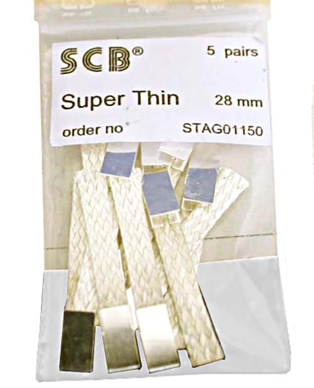 SCB Standard Silver Plated  Braid - 5 pr pack - STAG01200