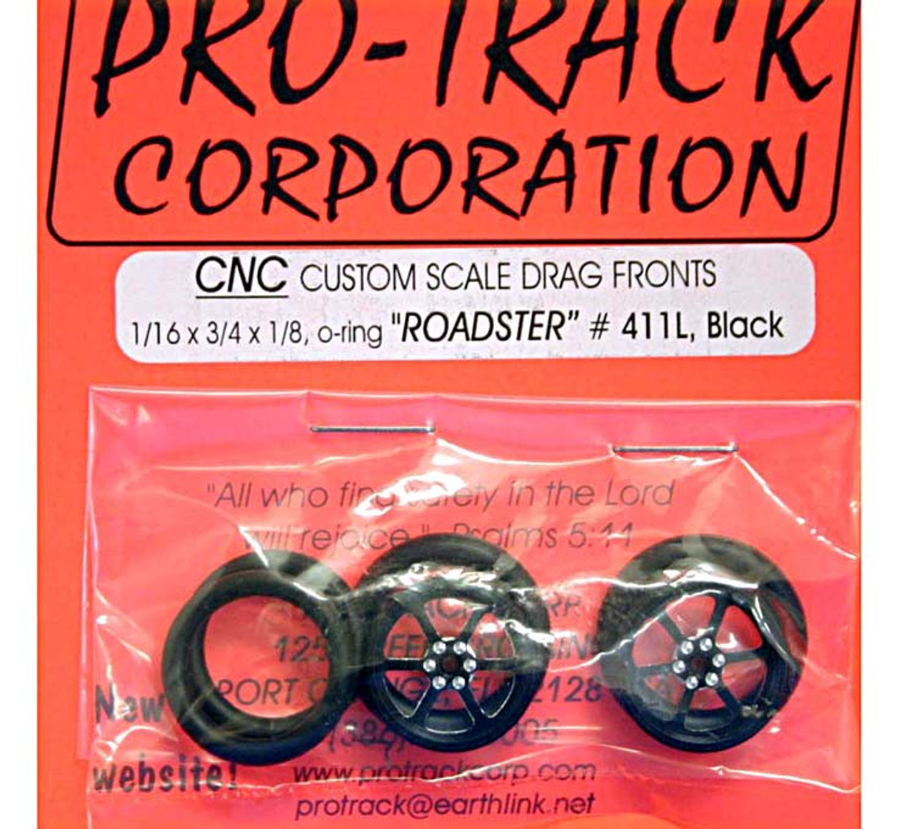 Pro-Track 3/4 x 1/16 x 1/8 wide Style L - Black - PTC-411L-BL