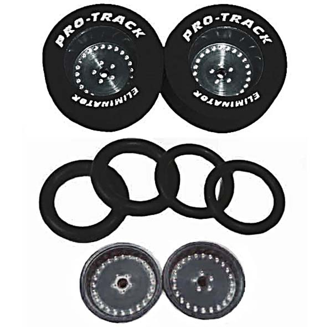 Pro-Track 1 3/16 x 3/32 x .435 wide Rears & Fronts Style G Gun Metal Grey N405G-GM-SET