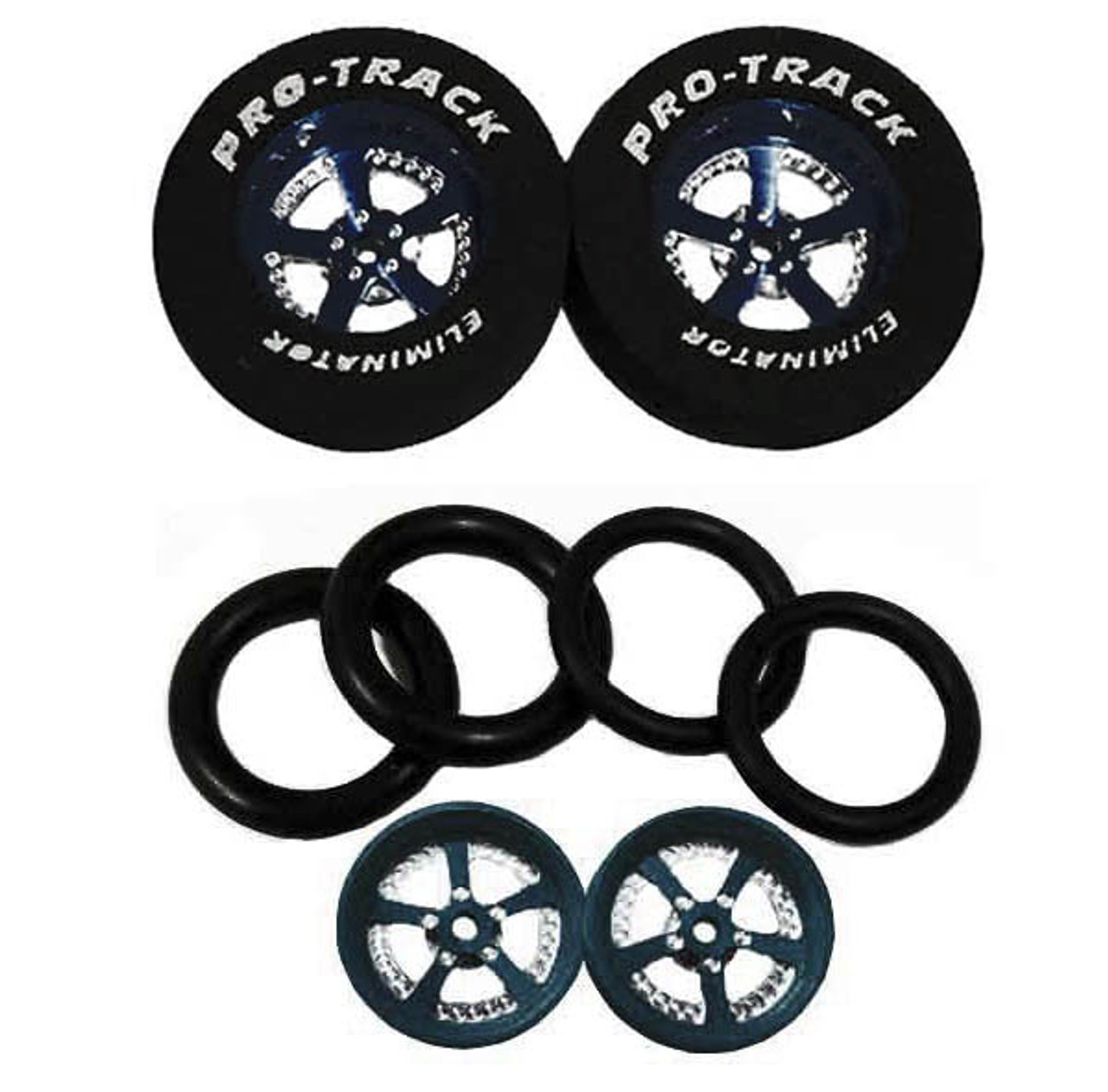 Pro-Track 1 3/16 x 3/32 x .435 wide Rears & Fronts - Style K - Gun Metal Grey -PTC-N405K-GM-SET