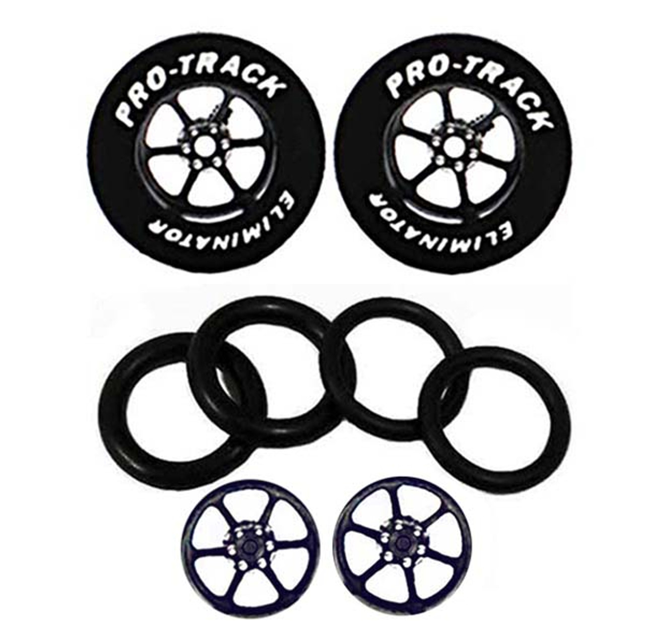 Pro-Track 1 3/16 x 3/32 x .435 wide Rears & Fronts Style L Gun Metal Grey N405LGM-SET