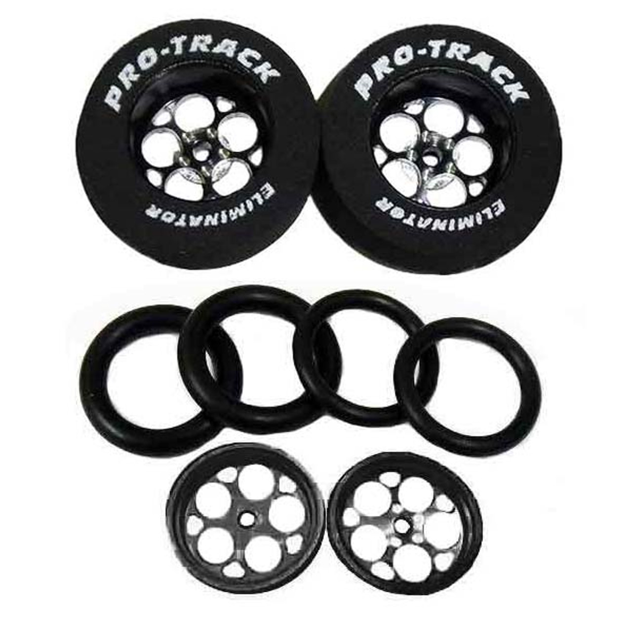 Pro-Track 1 1/16 x 3/32 x .435 wide Rears & Fronts - Style J - Black -PTC-N404J-BL-SET