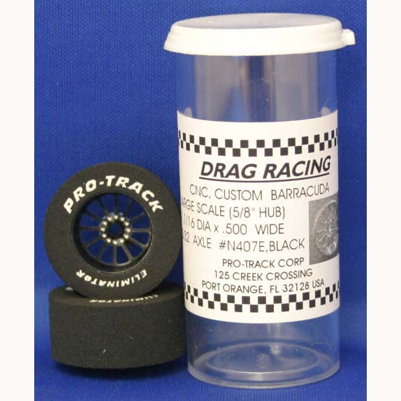 1 1/16 .500 w Black Turbine Rears, Frts N407EBLSET