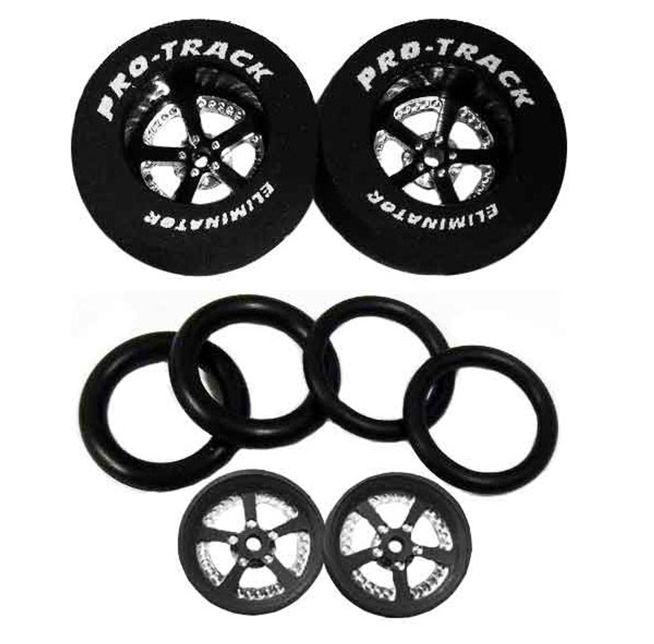 ProTrack 1 3/16 x 3/32 x .500 wide Rears & Fronts Evolution Black N408KBLSET