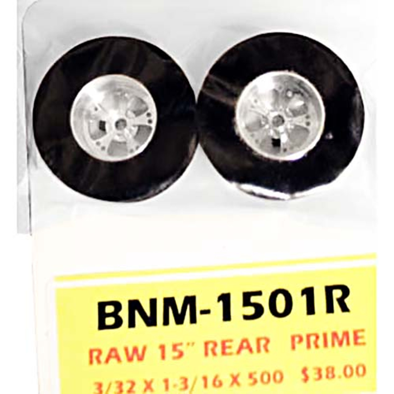 BNM 1 3/16" x .500" wide 20" Prime Drag Rear Wheels - 3/32 Axles - BNM-1501R