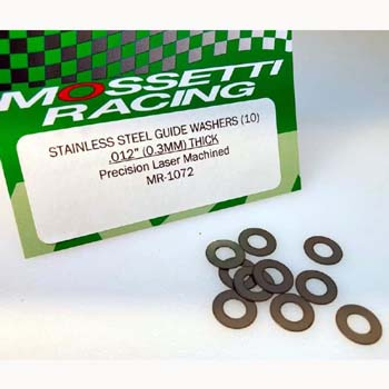 MOSSETTI PRECISION STAINLESS STEEL GUIDE WASHERS (10) .O12" THICK MR1072