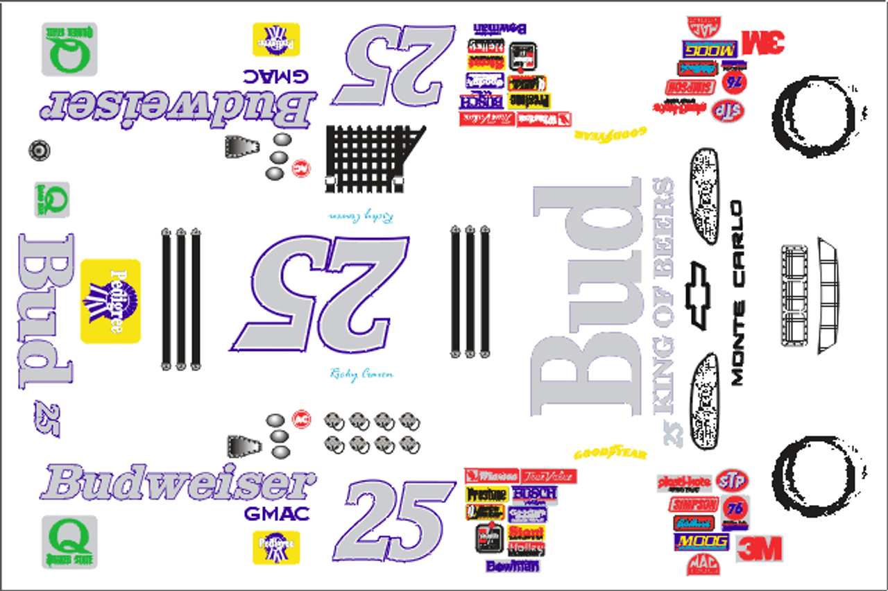 No 25 1/24 Budweiser Chevy Grafixx GRA25B