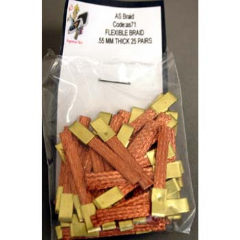 ARGENTINA SLOT FLEXIBLE BRAID .55MM THICK (25 PAIRS) AS71