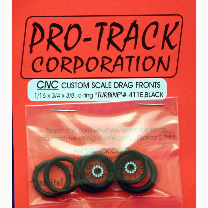 3/4 x 1/16 x 1/8 w Black Turbine 411EBL
