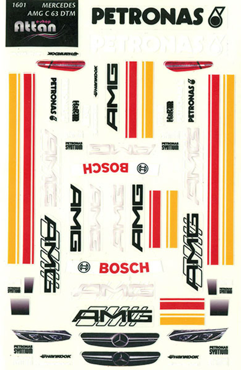 Attan Mercedes AMG C63 DTM Sticker Sheet - ATT-1601