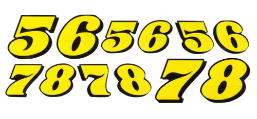 Chi-Town Old School Numbers - Yellow - CR040-58Y