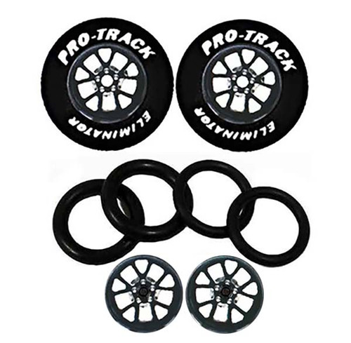 Pro-Track 1 3/16 x 3/32 x .435 wide Rears & Fronts - Style M - Gun Metal N405MGM-SET