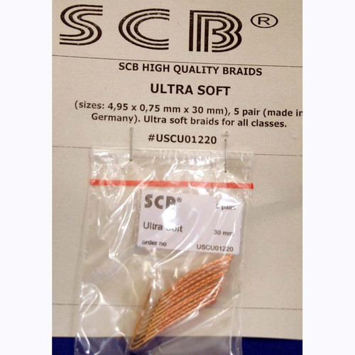 SCB HIGH QUALITY BRAIDS ULTRA SOFT (4.95mm x 0.75mm x 30mm) 5 pair  SCBUSCU01220