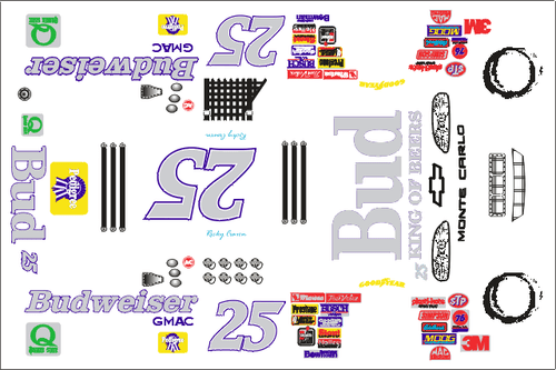 No 25 1/24 Budweiser Chevy Grafixx GRA25B
